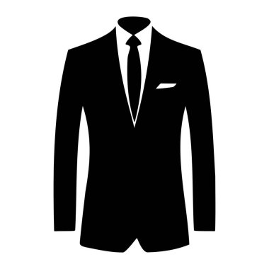 Beyaz gömlekli ve kravatlı klas bir siyah takım.