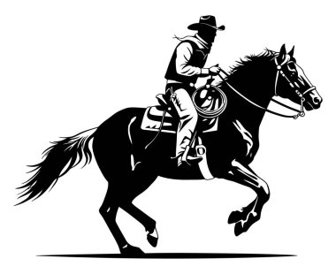 Vahşi Batı 'da Ata Binen Kovboy