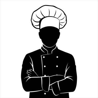 Restoranda Profesyonel Aşçı Silueti Gıda Hazırlama Ayarları