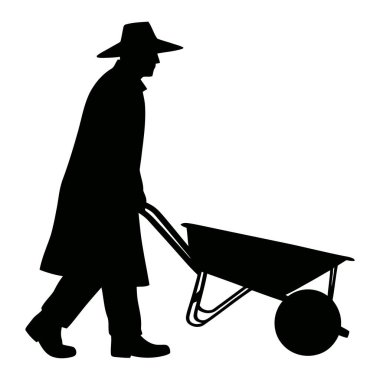 El Arabası Resim Tasarımı ve Sanat Yazıcısıyla Gölgeli Şekil