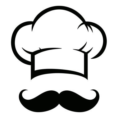 Bir Aşçılık Sanatı Şefi Şapkası ve Bıyık Çizimi