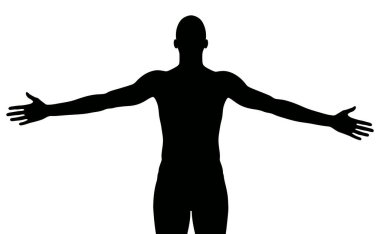 Özgürlüğü, açıklığı ve kucaklamaya hazır olmayı temsil eden bir siluet.