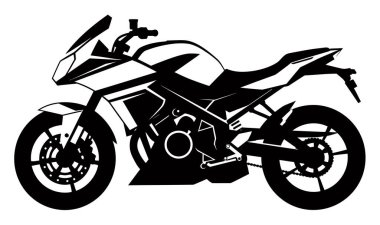 Çarpıcı Siyah ve Beyaz Renkli Modern Motosiklet