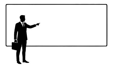 Başarılı İş Sunumu İzleyicilere Stratejiyi Açıklayan Bir Adam