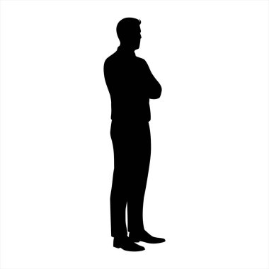 Bir Adamın Silueti Geleceği Düşünüyor Belirsiz