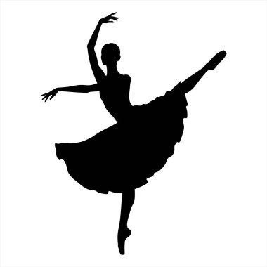 Bir Balerin Dans Siluetinin Zarafet ve Zarafeti