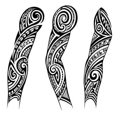 Kol Maori Dövmesi Vücut Sanatı Kollu Polinezya Deseni Tasarladı