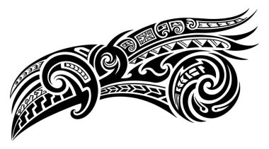 Bir Karmaşık Soyut Polinezya Sanat Eserleri Tasarımı Fikri