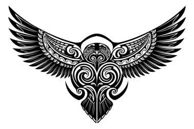 Aztek Kültürü 'nden esinlenen bir dövme tasarımı