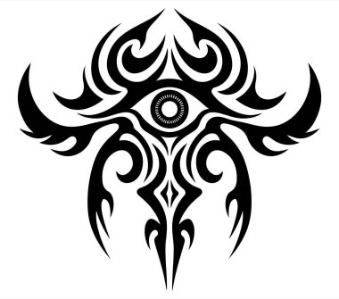 Siyah ve Beyaz Gözlü Kabile Dövmesi