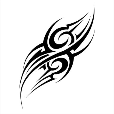 Akan Çizgiler Dövmeli Soyut Kabile Tasarımı