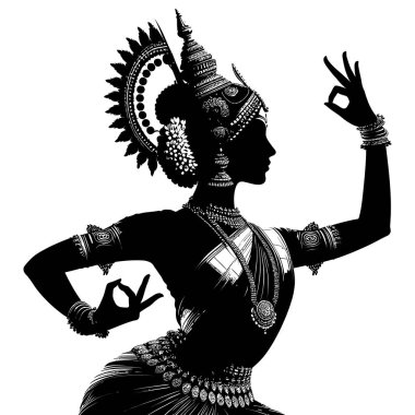 Hint Dansçı Silueti Geleneksel Dans Biçimi