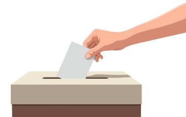 Seçim sürecinde oy sandığına oy veren kişi