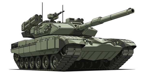 Современный основной боевой танк Военный автомобиль бронированный боевой автомобиль боевая мощь