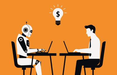 Robotlar ve İnsanlar Mali Başarı İçin Yenilikçi İş Fikirleri Üzerinde İşbirliği Yapıyor