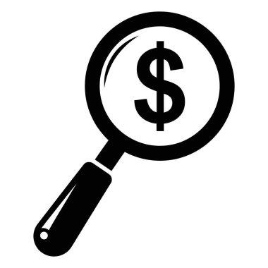 Dolar Sembolünün Üzerinde Büyütme Gözlüğü Finansal Araştırma ve Analiz Gösteriyor