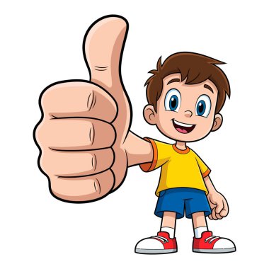 Mutlu Genç Başparmaklarını Veriyor Onaylıyor ve Büyük Heyecan Veriyor