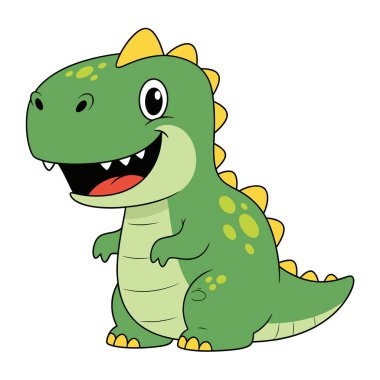 Tapılası Karikatür Dinozor Karakteri Çizimi Arkadaş Canlısı Yaratık