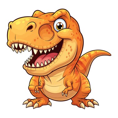 Şirin Çizgi film T-Rex Dinozor Kükremesi ve Büyük Gülümseme