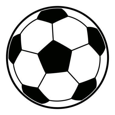 Siyah ve Beyaz Panelli Klasik Futbol Topu Tasarımı