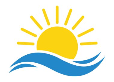 Hafif Okyanus Dalgaları Üzerinde Parlak Gün Doğumu