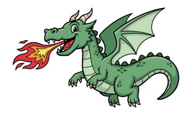 Uçan Ejderha Nefesli Şirin Çizgi Film Ateşi