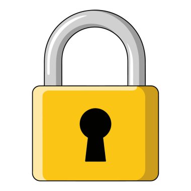 Asma Kilidi Koruma ve Güvenlik için Anahtar Deliği Sembolü ile Koru