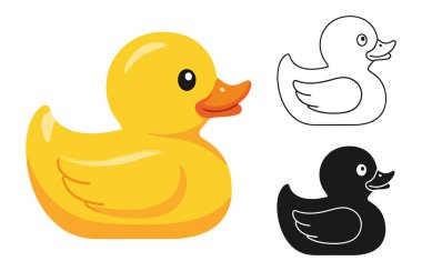 Bir Parlak Sarı Lastik Ördek Yüzüyor Banyo Zamanı Eğlencesine Hazır Suda