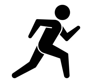 Vigorous Koşu Hareketi Yapan Kişinin Dinamik Temsili Yakalayıcı Atletizm ve Hızı