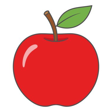 Yeşil Yaprak ve Kök ile canlı kırmızı elma Sağlıklı Yaşam Tarzı için Beyaz Arkaplanda izole