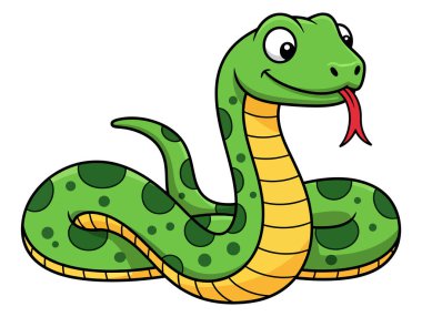 Siyah benekleri olan, vurmaya ya da oynamaya hazır şirin bir çizgi film.