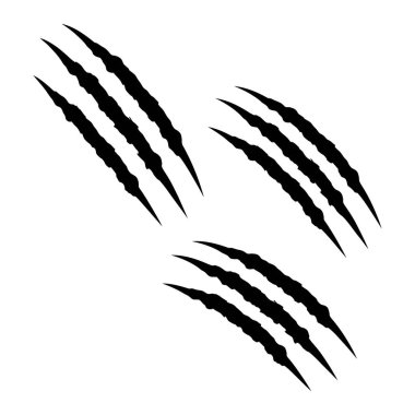 Gaddar Avcı Pençesi Giysi ve Dekor Elementleri için Çizik Tasarımı İşaretledi