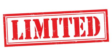 Kırmızı Kauçuk Damga İzlemesi Sözcük Sınırlı Versiyon Kullanılabilirlik ve Tedarik Kısıtlamalarını İşaretliyor