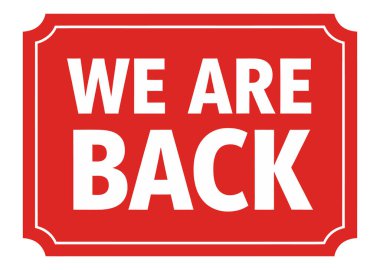 Değerli müşterilerimize bir kez daha coşkuyla hizmet vermeye hazır bir Kapanış döneminden sonra tekrar iş için açığız.