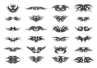 Eşsiz Vücut Sanatı ve Dekoratif Aksanlar İçin Kabile Dövmeleri Koleksiyonu