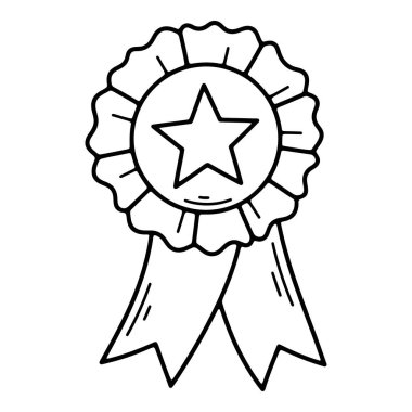 Ödül Kurdele Yıldızı Amblemi Kazanan Başarı Ödülü izole edildi