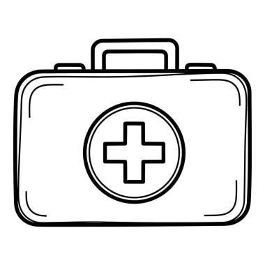 İlk Yardım Çantası Acil Durum Malzemeleri Kutusu izole edildi