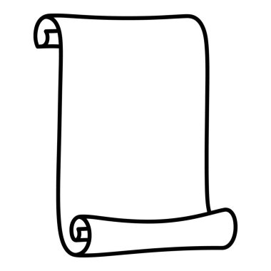 Yazmak ve çizmek için boş parşömen kağıdı izole edilmeli