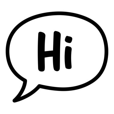 Yüksek metin izole vektör illüstrasyonlu konuşma balonu