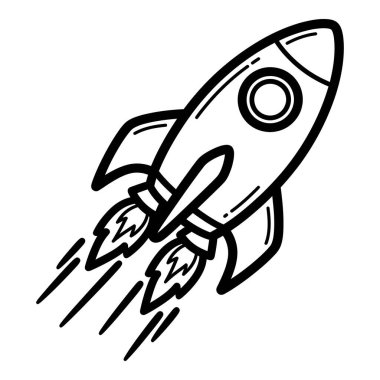 Roket uzaya fırlatılıyor Alevler ve Duman izole edildi