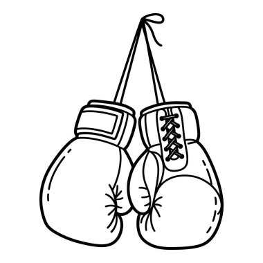 İpte asılı duran boks eldivenleri izole edildi