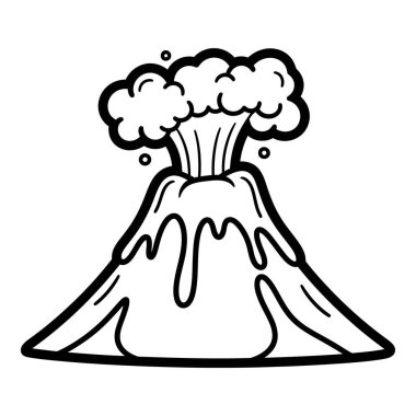 Yanardağ patlaması ve yalıtılmış lav akışı.