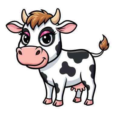 Siyah ve Beyaz Benekli Şirin Çizgi Film İnek İzole Edildi