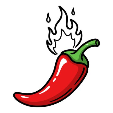 Baharatlı Kırmızı Biber Alev Çiziminden Yanar