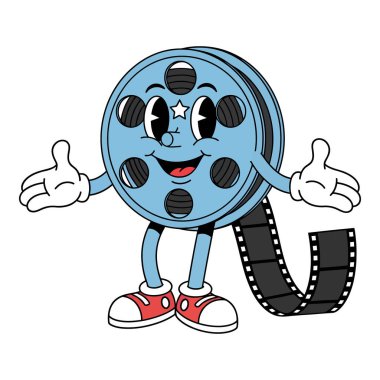 Retro Çizgi Film Karakteri Hikayeleri Anlatmaya Hazır