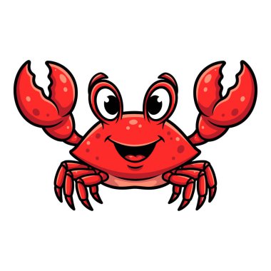 Büyük Pençeli ve Gülen Suratlı Kırmızı Yengeç Karakteri