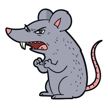 Saldırgan Kızgın Kemirgen Vahşi Fare Karşılaşmasına Saldırmaya Hazır