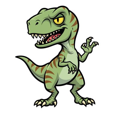 Keskin Pençeli ve Dişli Vahşi Velociraptor Dinozoru