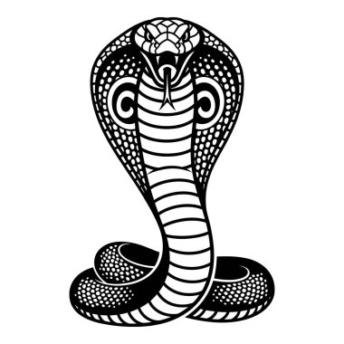 Görkemli Kobra Yılanı Başlığını Göstererek Saldırmaya Hazır