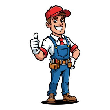 Arkadaş Canlısı İnşaat İşçisi Başparmağını kaldırıyor